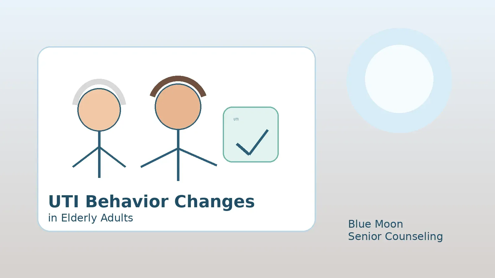 Caregiver noticing UTI behavior changes in elderly adult